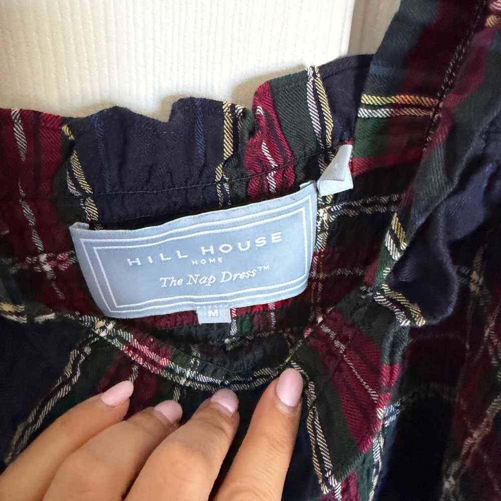 Hill House Navy and Red Plaid Midi Dress - Picture 2 of 6